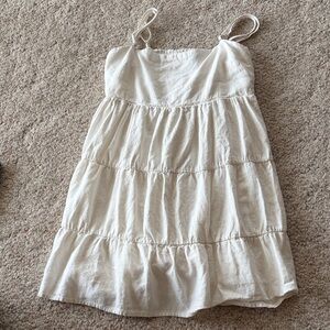 Forever 21 Cream Smocked Top